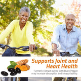 Turmeric 2360 Mg with Garlic Curcumin Black Pepper for Better Absorption, Joint Flexibility, Digestion, 120 Veggie Capsules