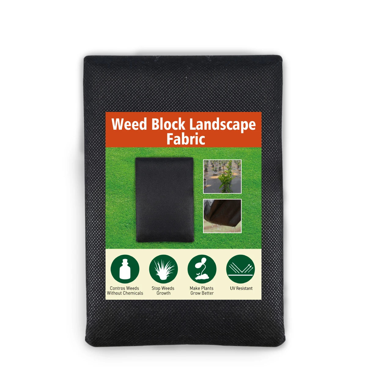 3.2 oz. 5 ft. x 10 ft. Premium Underlayment Fabric Weed Barrier for Vegetable Garden Landscape