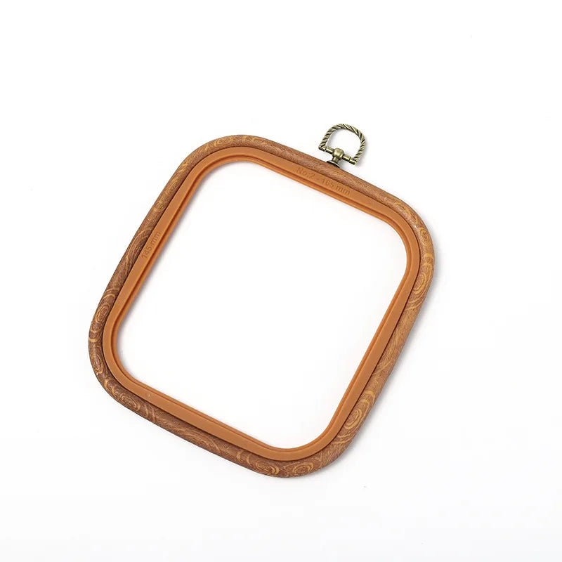 Rubber Imitate Wood Hoop Circle Embroidery Circle Round Bamboo Diy Art Craft Cross Stith Sewing Need work Tools Flower Wreath