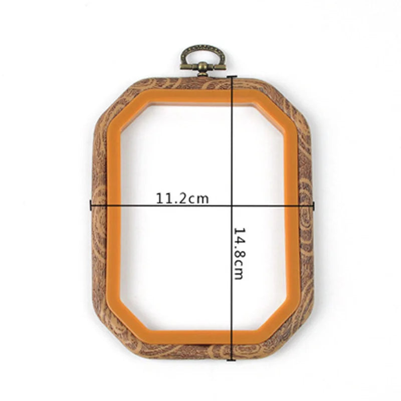 Rubber Imitate Wood Hoop Circle Embroidery Circle Round Bamboo Diy Art Craft Cross Stith Sewing Need work Tools Flower Wreath