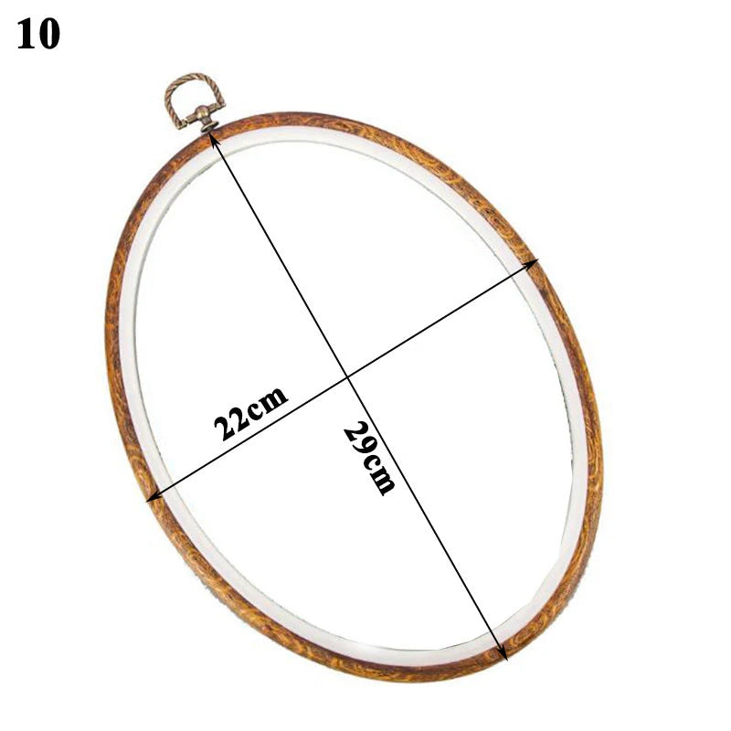 Rubber Imitate Wood Hoop Circle Embroidery Circle Round Bamboo Diy Art Craft Cross Stith Sewing Need work Tools Flower Wreath