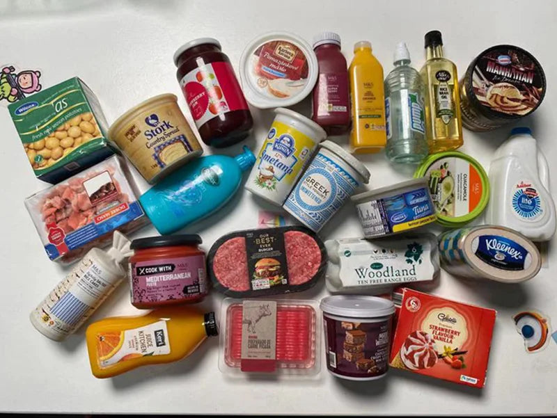 1/6 Scale Miniature Supermarket Fruit Juice Jam Daily Necessities for Doll Food Kitchen Accessories
