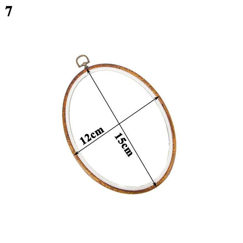 Rubber Imitate Wood Hoop Circle Embroidery Circle Round Bamboo Diy Art Craft Cross Stith Sewing Need work Tools Flower Wreath