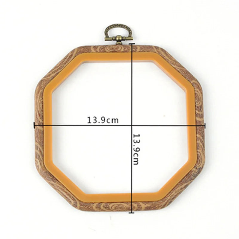 Rubber Imitate Wood Hoop Circle Embroidery Circle Round Bamboo Diy Art Craft Cross Stith Sewing Need work Tools Flower Wreath