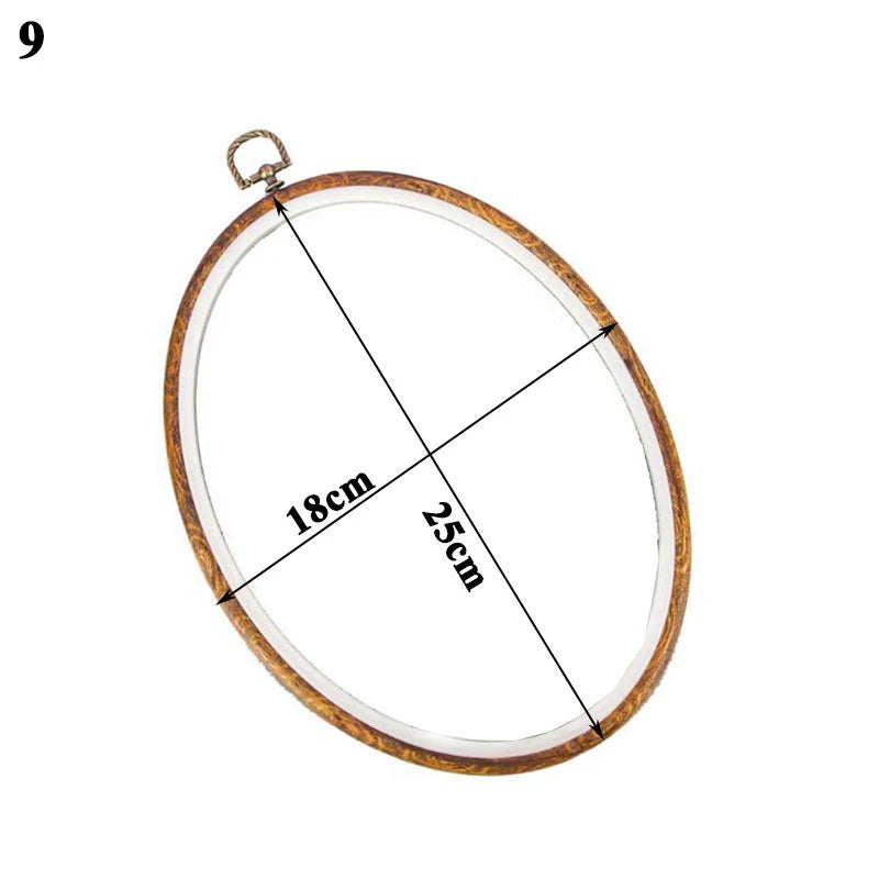 Rubber Imitate Wood Hoop Circle Embroidery Circle Round Bamboo Diy Art Craft Cross Stith Sewing Need work Tools Flower Wreath