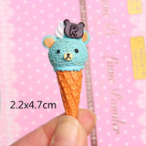 2pcs/lot Cute Scale Miniature Resin Ice Cream Cone Pretend Food For Dollhouse Play Kitchen Food