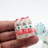 1:12 Dollhouse Miniature Simulation Mineral Water Bottle with Box Drink Model Miniaturas Play Kitchen Doll Supermarket Food Toy