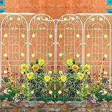 4 Pack Metal Garden Trellis 86.7" H Garden Fence Rustproof Trellis for Climbing Plants Support Roses Flower Outdoor Lawn Green-B