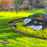 4"x39" 5x Metal Landscape Edging Steel Lawn Edging Bendable Metal Garden Barrier