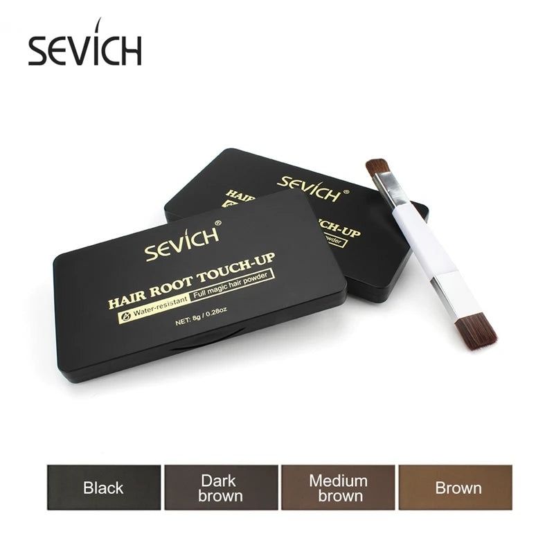 Sevich Unisex 4 Color Hair Root Touch-up Hairline Powder 8g Waterproof Hair Shadow Powder Hair Root Cover Up Concealer Hair Care