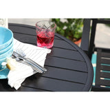 3-Piece Patio Bistro Sets Outdoor Matel Furniture Set with 1 x Table and 2 x Chair for Garden Backyard,Black