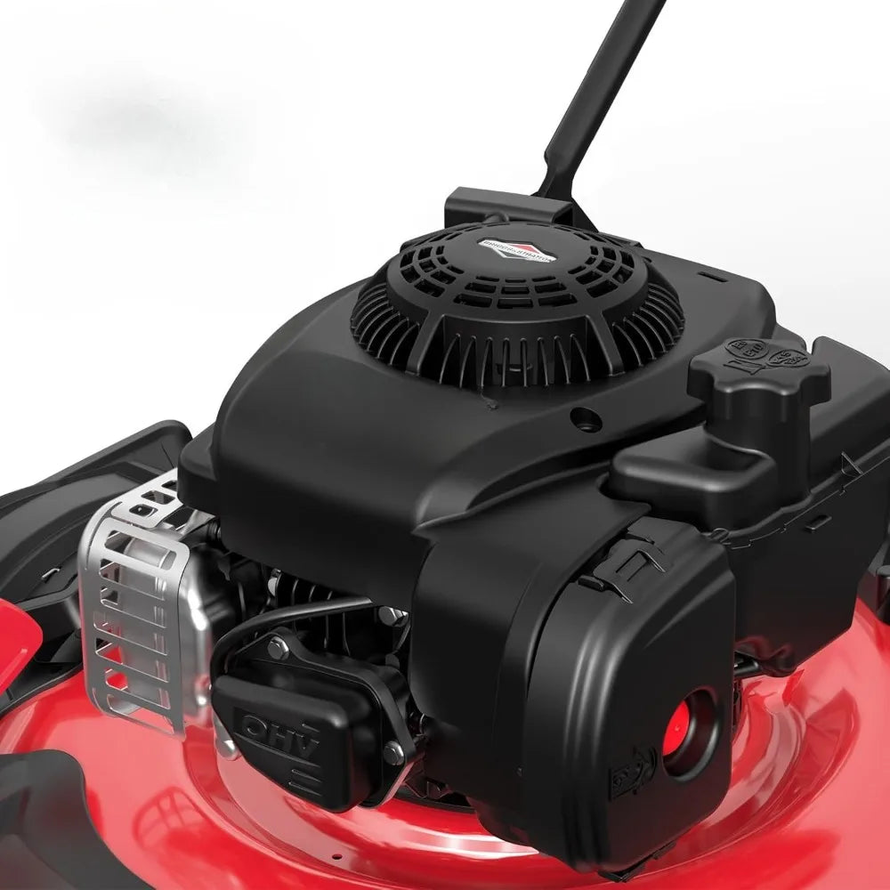 21-Inch Lawn Mower Gas Powered with125cc , 2-in-1 Mulching Push Mower B8721C