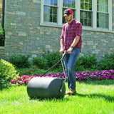 PRC-241BH-A 270 lb. Combination Push/Tow Poly Lawn Roller with Easy-Turn Tethered Plug, 18 by 24"