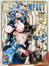 28PC/Set Anime Goddess Story DIY ACG Tsunade Albedo Kurumi Sexy Metal Card Collectible Cards Boys Play Toys Birthday Gifts