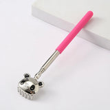 Panda Six Teeth Stainless Steel Back Scratcher Telescopic Back Itching Relief Massager Portable For Old Man Household