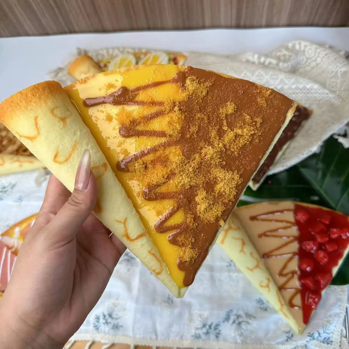 Simulated Pancake Model Fake Food Pasta Kitchen Props Gourmet Restaurant Window Decoration Home Decor