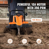 10 Amp Electric Tiller,14" Tilling Width 3.94" Tilling Depth Corded Electric Tiller/Cultivator,for Garden Lawn Soil Digging