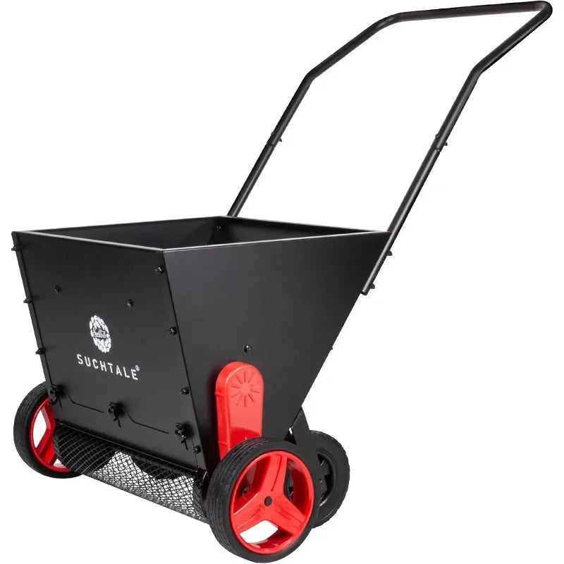 Suchtale Upgrade Lawn Drop Spreader, Topdresser, Compost Spreader, Mini Topper, Peat Moss Top Dresser, Push-Type Fertilizer