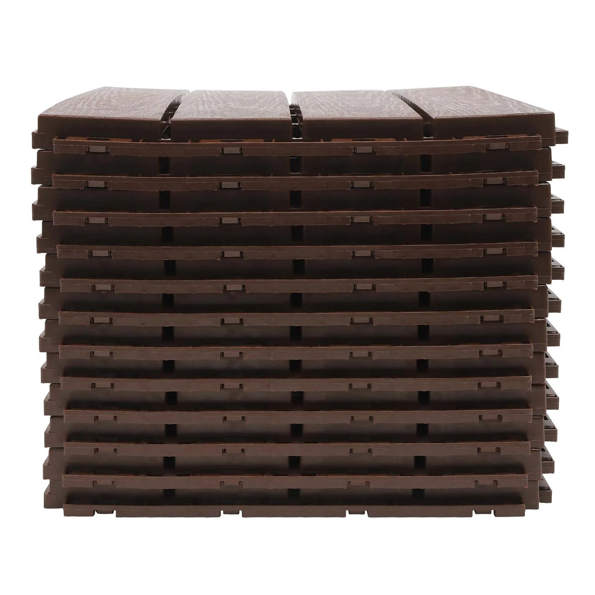 12"x12" Interlocking Deck Tiles for Outdoor  Waterproof Flooring Anti-Slip Tiles for Balcony/Garden/Porch Snap Lock