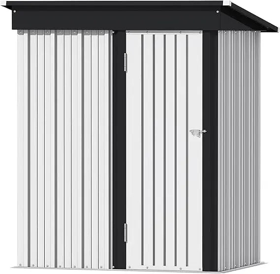 10 x 10 FT Outdoor Storage Shed, Metal Garden Sheds & Outdoor Storage Clearance, Large Tool Shed Outdoor with Single Lockable D