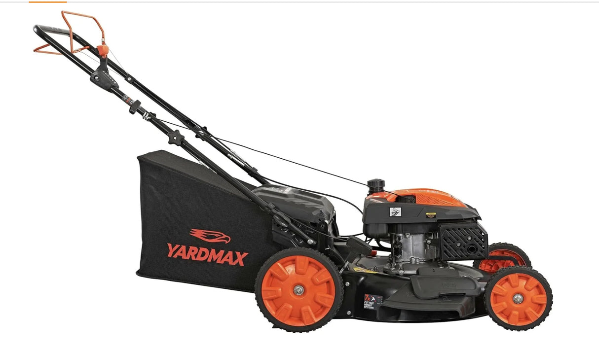 22 in. 201cc Select PACE 6 Speed CVT High Wheel RWD 3-in-1 Gas Walk Behind Self Propelled Lawn Mower, Black