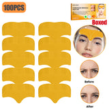 100-10pcs Collagen Forehead Wrinkle Patch Face Mask Head Lines Remover Masks Lifting Anti-Aging Stickers Skin Care Beauty