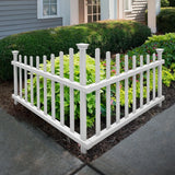 Vinyl Picket Fence Panels No Dig Maintenance Free Garden Border Weather Resistant Decorative Corner Fence Outdoor Spaces