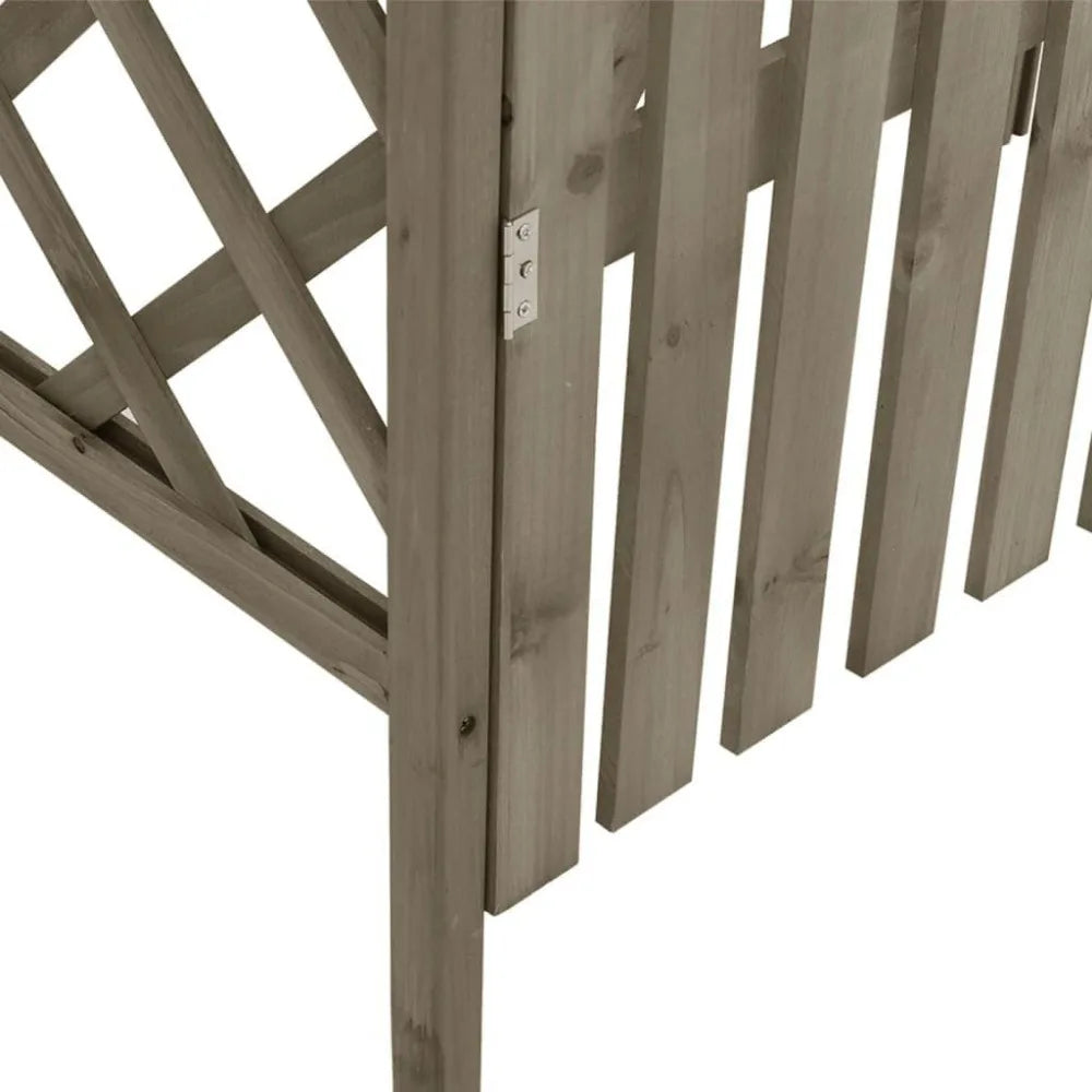 Wooden Arbor Arch with Gate | Wedding Arches Archway for Ceremony Party | Wood Garden Trellis Arbor for Outdoor Patio Bakcyard Y