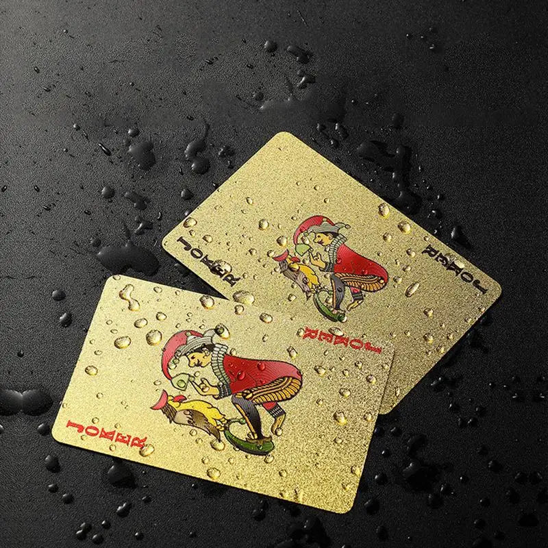 Poker Cards Standard Luxury Gold Foil Poker Board Game Playing Cards Standard Portable For Daily Entertainment Corporate