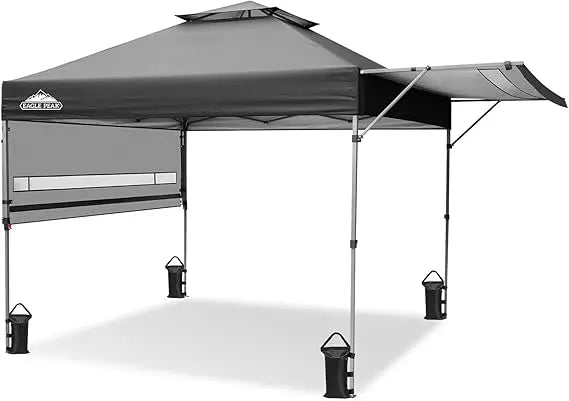 17x10 Pop up Gazebo Canopy Tent Outdoor Instant Canopy Shelter with Adjustable Dual Half Awnings (Blue)
