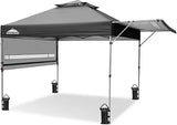 17x10 Pop up Gazebo Canopy Tent Outdoor Instant Canopy Shelter with Adjustable Dual Half Awnings (Blue)