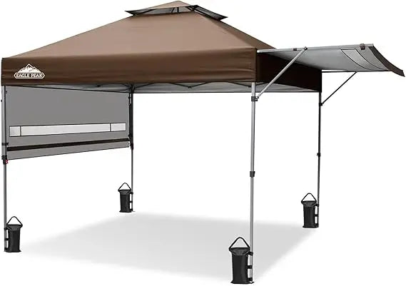 17x10 Pop up Gazebo Canopy Tent Outdoor Instant Canopy Shelter with Adjustable Dual Half Awnings (Blue)