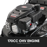Self Propelled Gas Lawn Mower, 22-inch 170cc OHV Engine 3-in-1 Rear Wheel Drive, 6-Position Height Adjustment