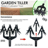 2 in 1 Garden Aerator Ventilated Scarifier Gardening Rotary Tiller Rotary Cultivator Tool Garden Lawn Ripper for Garden Lawn