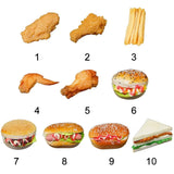 Toy Bakery Scene Model Home Ornament Simulation Kitchen Artificial Food Model Faux Fried Chicken Hamburger Fries Sandwish