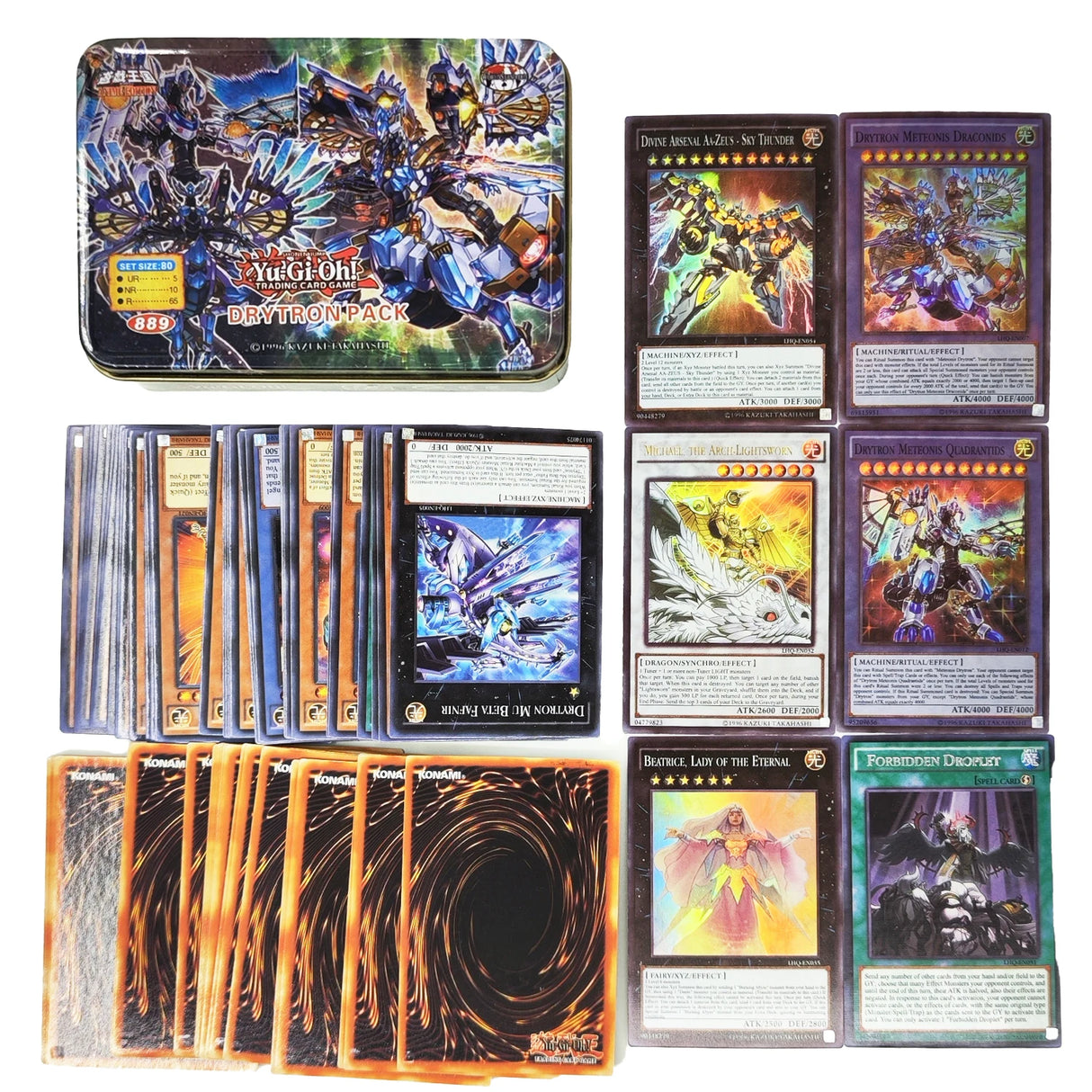 Yu Gi Oh Cards KAIBA PACK 3 Card Deck English TCG Holographic Golden White Dragon Duel Game Collection Card with Tin Box