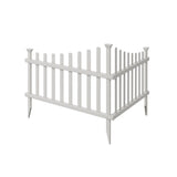 Vinyl Picket Fence Panels No Dig Maintenance Free Garden Border Weather Resistant Decorative Corner Fence Outdoor Spaces