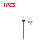 Solar Powered Flying Wobble Solar Flying Bird Butterfly Artificial Fake Hummingbird Dancing Fluttering Butterflies Garden Decor