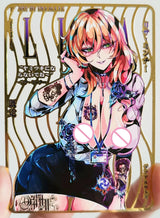 28PC/Set Anime Goddess Story DIY ACG Tsunade Albedo Kurumi Sexy Metal Card Collectible Cards Boys Play Toys Birthday Gifts