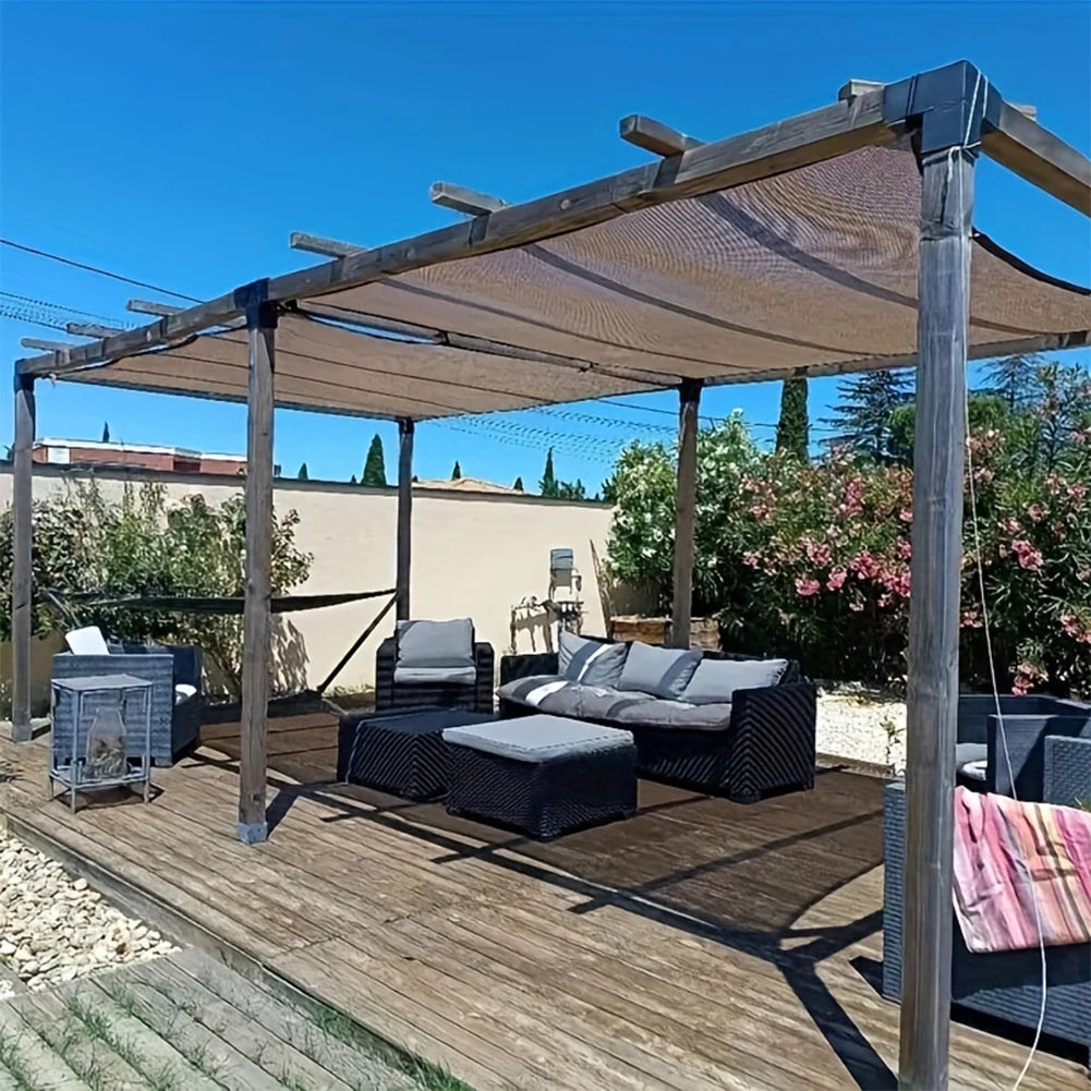 2x3m/3x4m Sunshade Net Rectangle HDPE Shade Trap with Grommets Shade Mesh Shade Canopy for Patio Backyard Lawn Garden