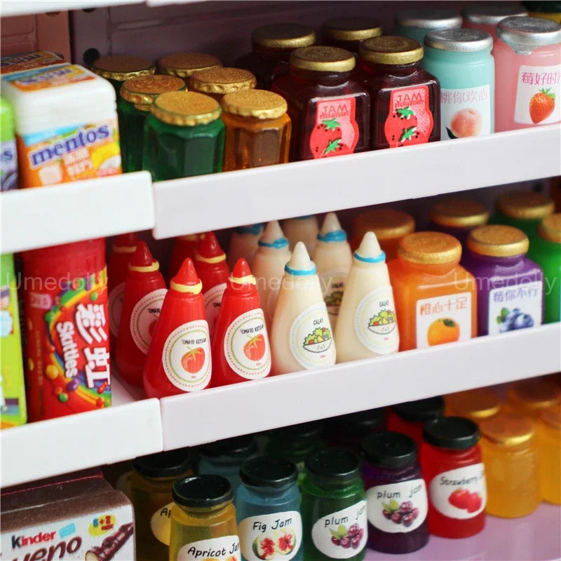 1/6 Scale Miniature Dollhouse Supermarket Store Food Mini Snacks Drinks for Doll Blyth BJD Accessories Toy