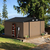10 x 10 FT Outdoor Storage Shed,Metal Garden Sheds & Outdoor Storage Clearance,Large Tool Shed Outdoor with Single Lockable Door