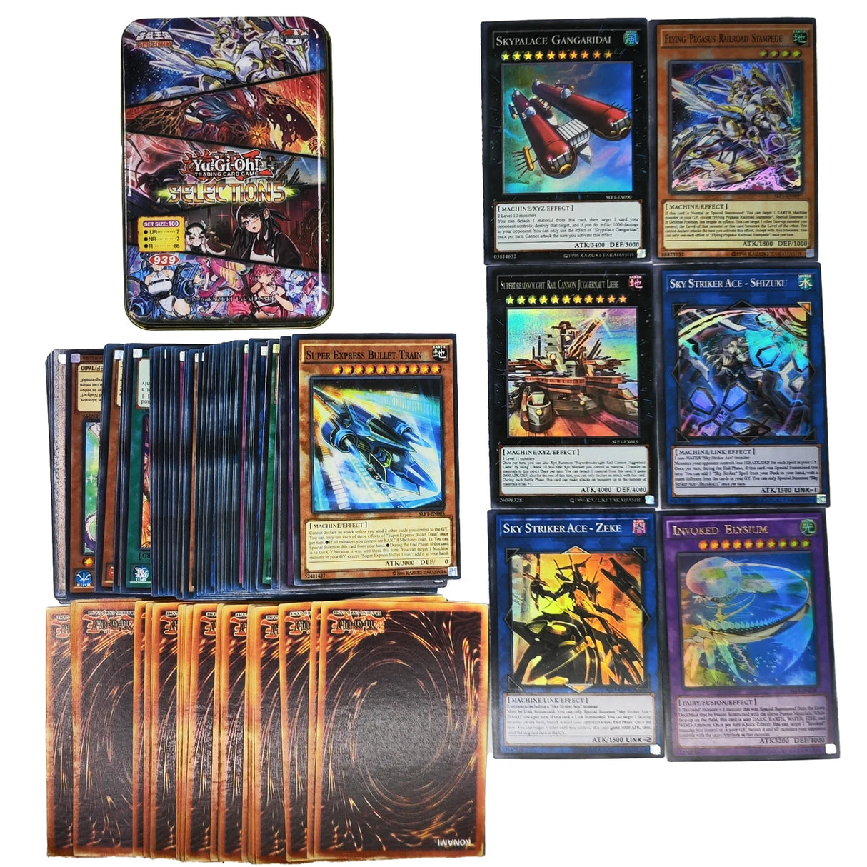 Yu Gi Oh Cards KAIBA PACK 3 Card Deck English TCG Holographic Golden White Dragon Duel Game Collection Card with Tin Box