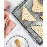 1607CR Bakeware Extra Large Sheet Baking Pan and Bakeable Nonstick Cooling Rack Set