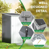 3x3 FT Outdoor Storage Shed Metal Building for Backyard Garden Patio Lawn Storage, Tool Shed for Bike Lawn Mower with Lockable