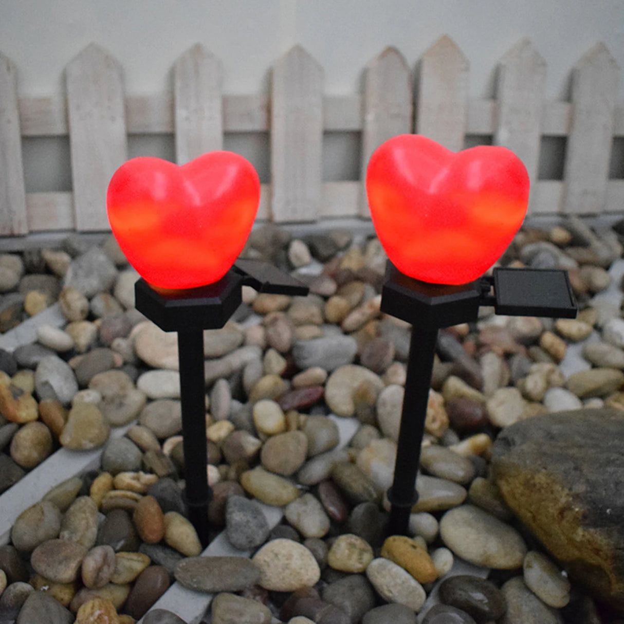 Solar Lights Outdoor Auto On/Off Heart-shaped LED Solar Garden Lights For Yard Decoration Waterproof Landscape Solar Lights