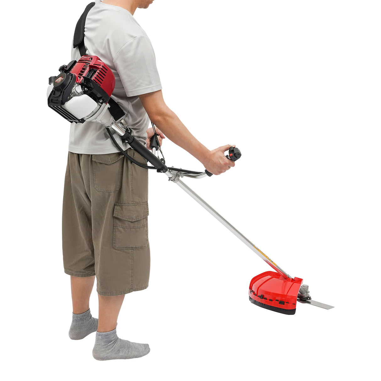 Weed Wacker 4-Stroke 35.8CC Gas-Powered Weed Eater Brush Cutter Lawn Edger Grass Trimmer Tools for Garden Yard Park