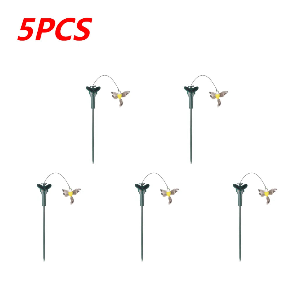Solar Powered Flying Wobble Solar Flying Bird Butterfly Artificial Fake Hummingbird Dancing Fluttering Butterflies Garden Decor