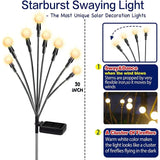 Solar Garden Lights - Upgraded Solar Swaying Light, Sway by Wind, Solar Outdoor Lights, Yard Patio Pathway Decoration