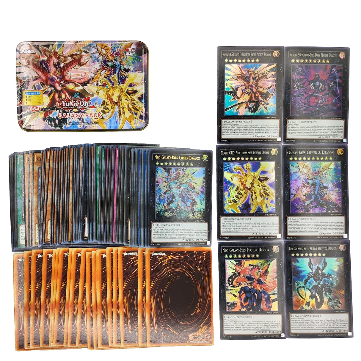 Yu Gi Oh Cards KAIBA PACK 3 Card Deck English TCG Holographic Golden White Dragon Duel Game Collection Card with Tin Box